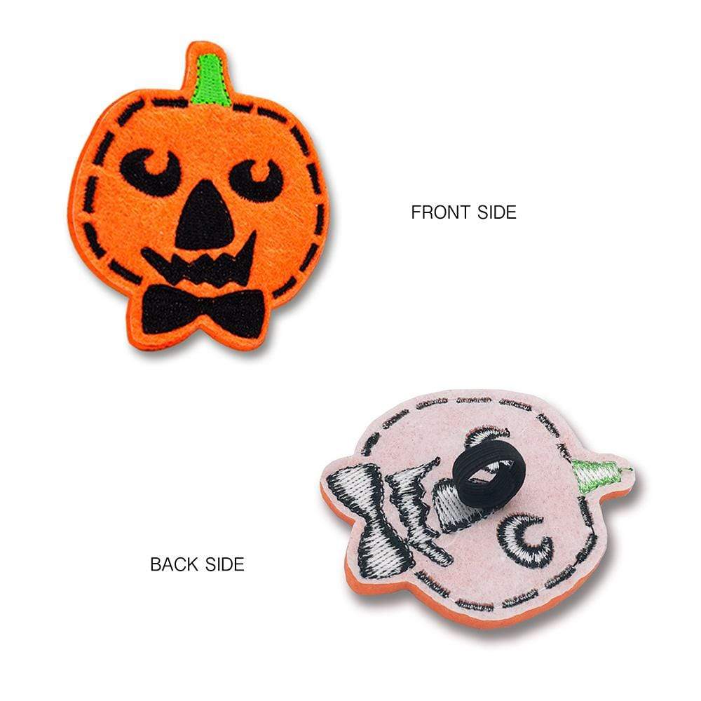 Halloween Dog Collar with Pumpkin, Skull, Bats and Spiders Design